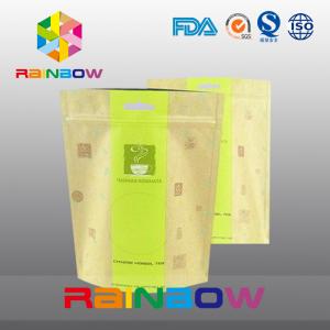 Quality Custom Coffee / Tea Bags Packaging Recycle Kraft Paper Food Grade Paper Bag wholesale