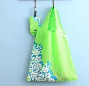 China foldable nylon shopping bag, nylon tote bag, nylon grocery bag on sale