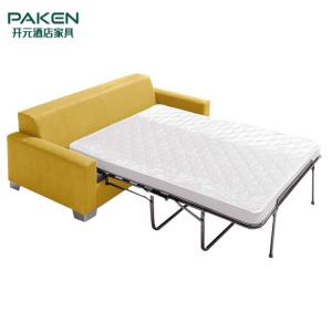 Quality Commercial Modern Yellow Fabric Hotel Sofa Bed wholesale