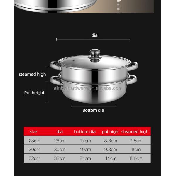 Hot Selling Cookware Cooking Food Steamer Stainless Steel Steamer Pot Kitchen Soup Pot With Steamer