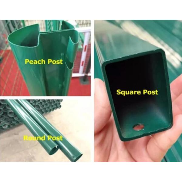 Road Way High Powder Coating Square Post 4.0mm Anti Climb Security Fencing 76.2x12.7mm Hole