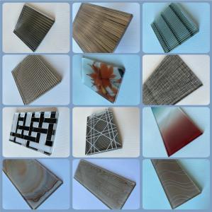 Custom Print Decorative Pattern Glass Home Decorative Panel Glass 8mm-19mm Flat / Curve Irregularity Decorative Sheet Glass For Skylight Roofs