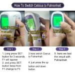 3 Color Backlight Forehead Thermometer 3VDC For Easy Fever Detection