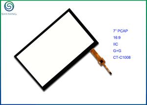 IIC Interface PCAP Projected Capacitive Touch Screen , 7 Touch Panel With Aspect Ratio 16:9
