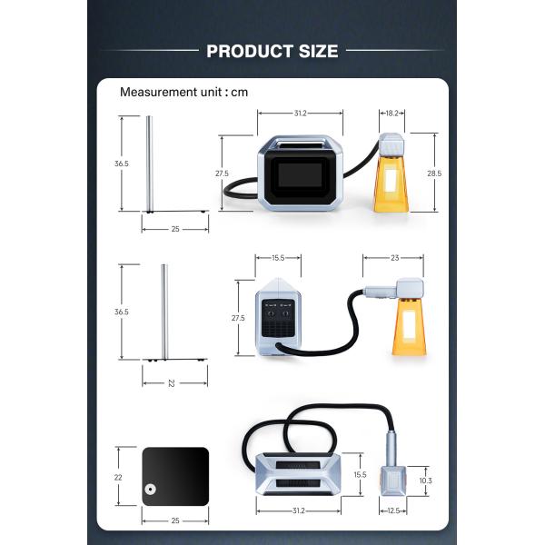 4.5kg Handheld Portable Mini Fiber Laser Marking Machine 20W 30W 50W