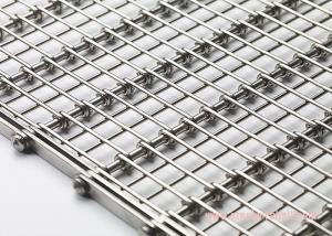 China Heavy Duty Flex Wire Mesh Conveyor Belt Eye Shape Heat Resistant For Cooling on sale