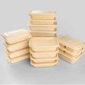 Quality Degradable 3 Compartment Biodegradable Food Boxes Take Out Lightweight wholesale