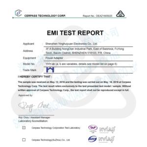 Shenzhen Yinghui Yuan Electronics Co., Ltd. Certifications