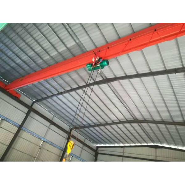 Double Speed Remote Control Single Girder Wire Rope Hoist Overhead Crane Indoor Use