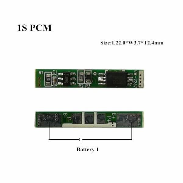 1S 2A Li Ion BMS PCM Battery Protection Board With Nickel Strip