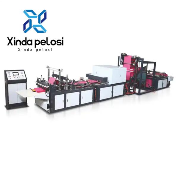 Cheap Full Automatically Non Woven Shopping Bag Making Machines With Handle Loop Fixing for sale