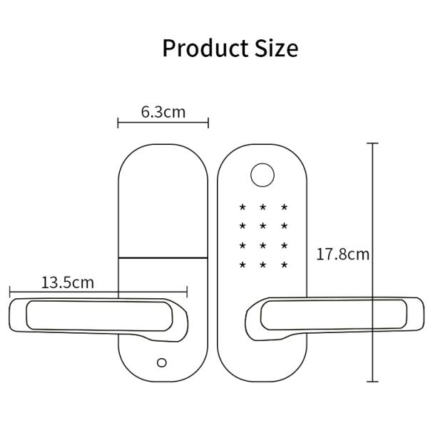 Electronic Keyless Digital Deadbolt Door Lock BLE TTLock App Smart Home Door Lock WiFi Tuya APP