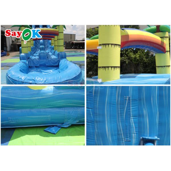 Inflatable Swimming Pool Slide Tropical Fiesta Breeze Commercial Inflatable Water Slide For Kids Adults