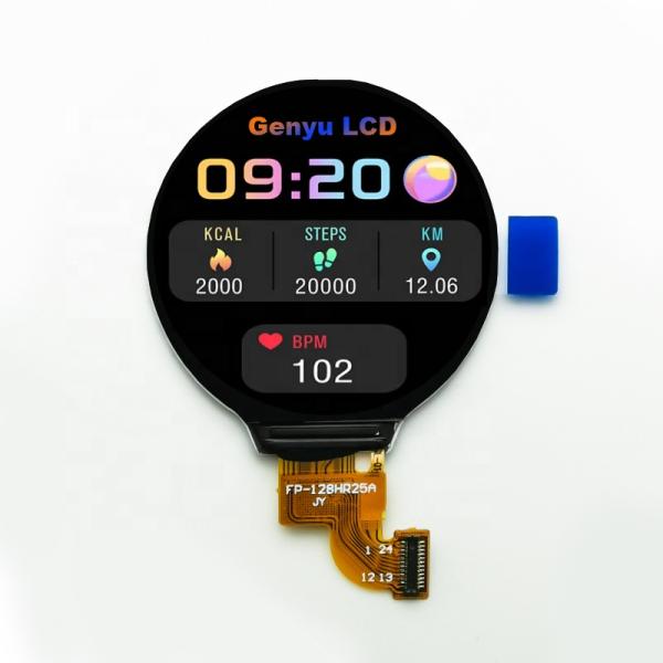 1.3 Inch TFT LCD 240*240 Screen Full View 1.28" Round LCD Display For TFT Watches FPC Connection 24pin Socket FPC Ready