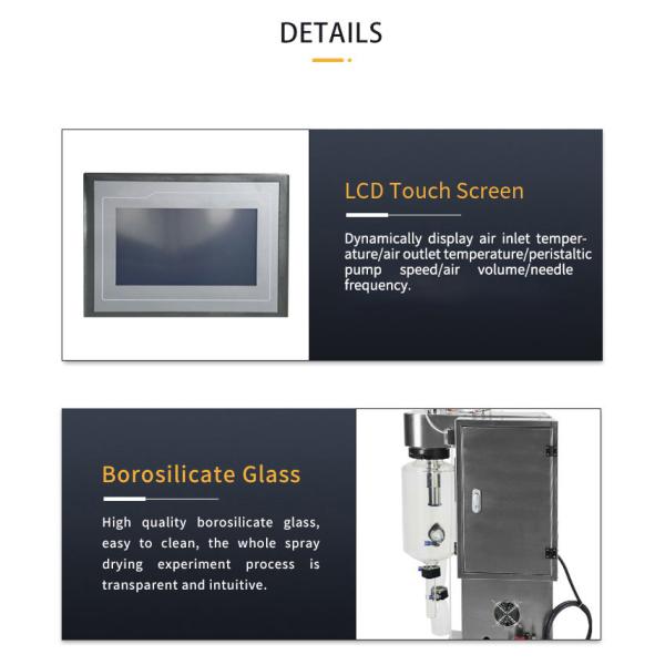 Mini Centrifugal Atomizer Spray Dryer Equipment 2000ml/H Lab Chemical Small
