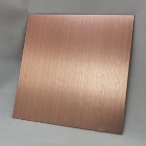 Quality J2 NO.4 Stainless Steel Sheet Rose Gold Black Plating Four Feet 0.45mm Thk wholesale