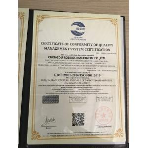 Chengdu RODBOL Machinery Equipment Co., LTD. Certifications