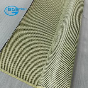 China carbon kevlar hybrid fabric, GDE waterproof kevlar fabric 3K Carbon Fiber Fabric, KEVLAR FIBER FABRIC on sale