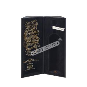 Quality Dragon Engraved Wine Packaging Box With Velvet Flocking Insert wholesale
