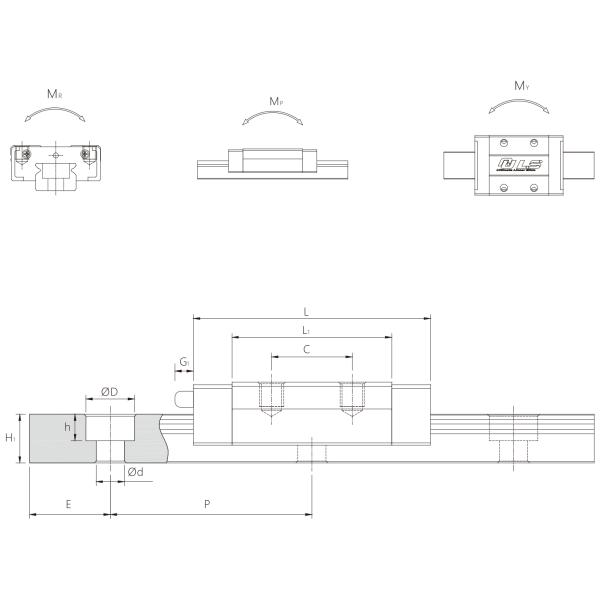 Rustproof 12mm Linear Rail , Stainless Steel Linear Guide For 3D Printer