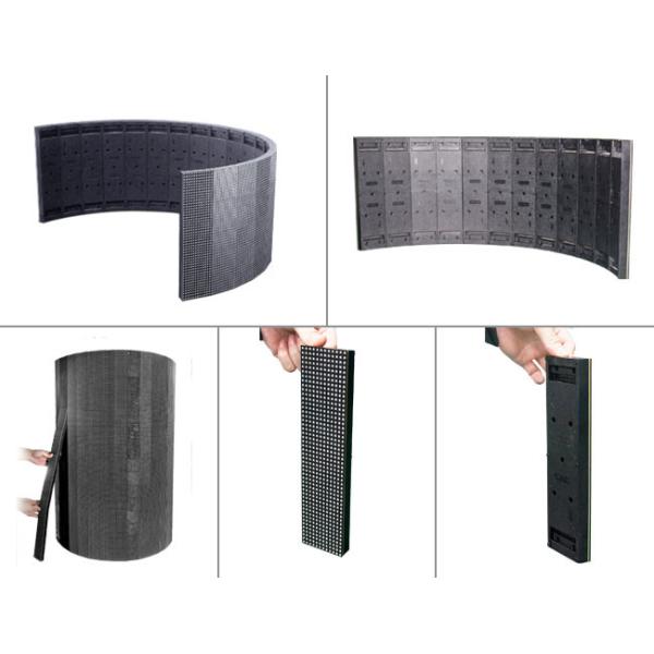 Curved Cylinder LED Screen Curtain , Waterproof LED Display Full Color 8Kg / Panel