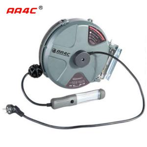 Quality AA4C Automatic Retractable Flexible Hose Reel PU Mesh Air Hose Reel Electric Combined Hose Reels With Lamp wholesale