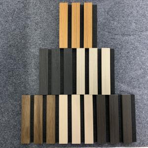 Quality Fire Retardant Slatted Acoustic Wood Veneer Wall Panels For Meeting Venue wholesale