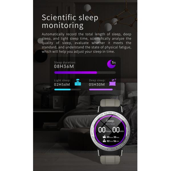 2021 1.28 Inch IPS Color Screen Full Touch Plus Buttons 24 Sports Modes Female Menstrual Cycle Reminder Hz19 Smart Watch