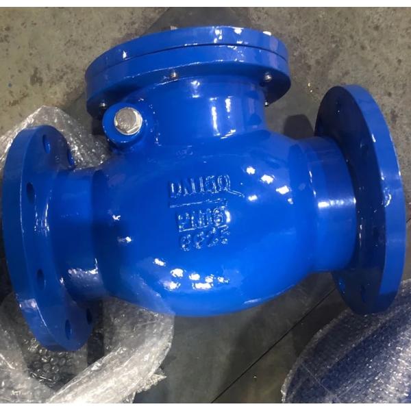 cast iron DIN resilient seal flanged check valve