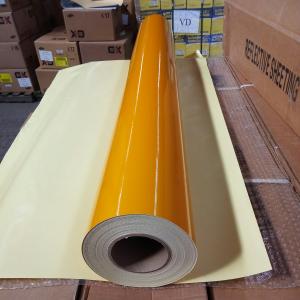 Quality Printable High Intensity Reflective Vinyl Film , Yellow Reflective Vinyl PVC Material wholesale
