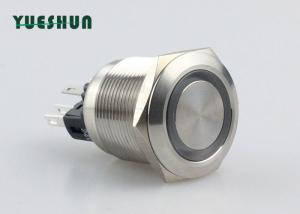 Quality LED Illuminated Latching Push Button Switch , Metal 6 Pin Push Button Switch wholesale