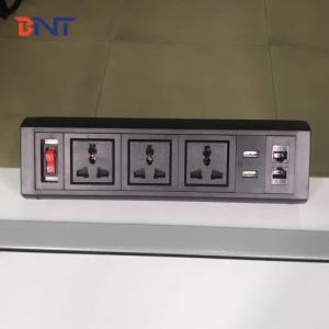 Quality desk edge mounted power sockets electrical outlet/surface table mounted socket with bracket wholesale