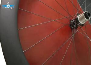 China Carbon Fiber Road Bicycle Wheels Rim RT 700C Super Light Tubeless / Tubular Customized on sale