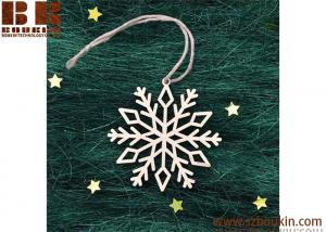 Quality Wooden handicraft, green wood snowflake hang, a Christmas decoration hanging, hollow snow, Christmas wholesale