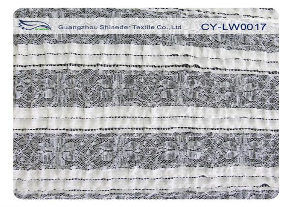 Cheap Dramatic Charming Stretch Lace Fabric For Shirt Bag , Polyester Spandex Fabric CY-LW0017 for sale