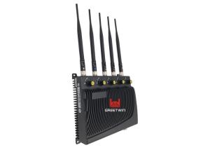 Quality Black Color Five Band Blocker Cell Phone Signal Jammer with Adjustable RF Signal wholesale