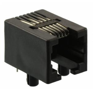 6P6C 615006141121 Wave Solderable Modular Jack Tab Down