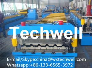 Quality 0.3 - 0.8 mm Thick Roof Sheet Cold Roll Forming Machine with PLC Computer Control wholesale