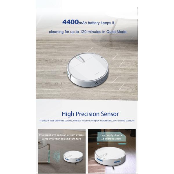 2000 Pa Super Strong Suction and Ultra Quiet Self-Charging Robotic Vacuum Cleaner Robot