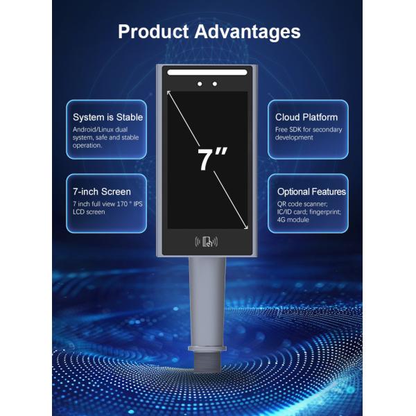 F7 Industrial-Grade Face Recognition Device with RGB and IR Camera