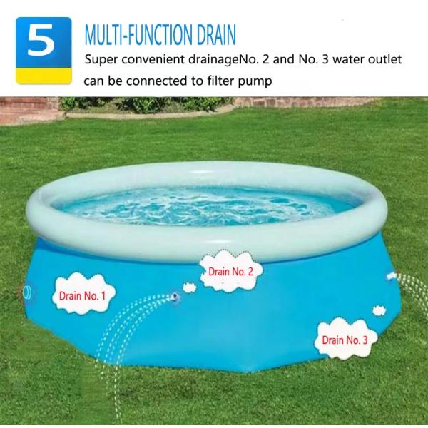 Household Large Inflatable Swimming Pool 500L PVC Large Paddling Pools