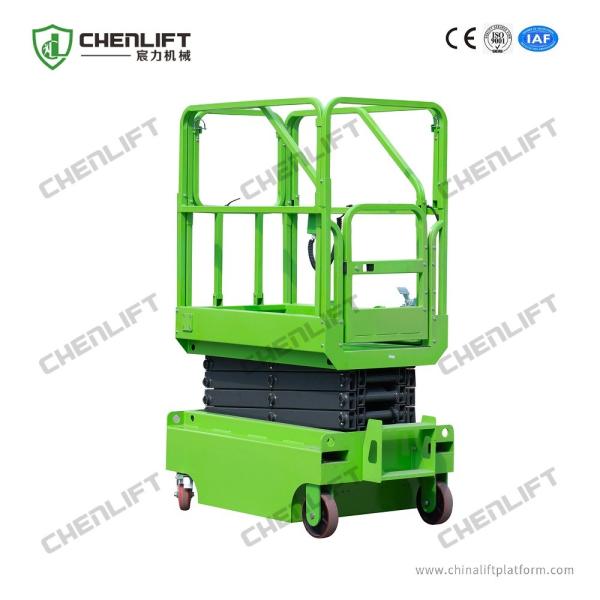 Cheap MK390 3.9m 240kg Load Capacity Scissor Work Platform Mini Type With DC Power for sale