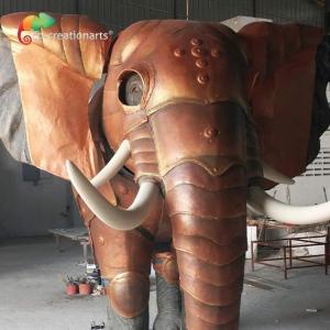 Quality Mall Decoration Custom Made Animatronics Fiberglass Elephant Statue 4.5 meters wholesale