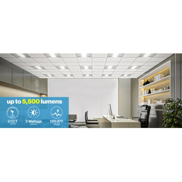 Lightweight LED Panel Troffer LED Lights 130lm/W 120° Beam Angle