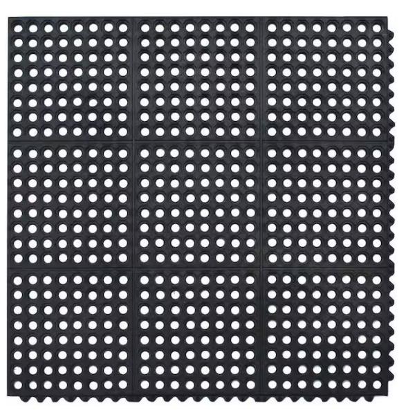 Interlocking Antifatigue Tile Mats With Holes ESD Rubber Floor Mat Antistatic Anti Fatigue Mat