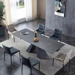 StylishExtend Rectangular Ceramic Marble Dining Room Table