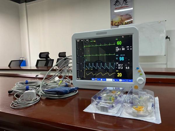 Cheap 6 Parameters ICU Cardiac Monitor Portable For Monitoring ECG NIBP SPO2 for sale