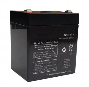 Quality Black Sealed Lead Acid Battery 12v 5ah / Rechargeable Sealed Lead Acid Battery 12v wholesale