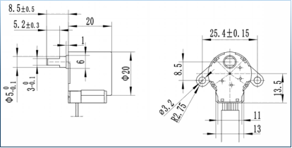 15 Degree Stepper Motor 20mm Small Stepper Motor High Torque