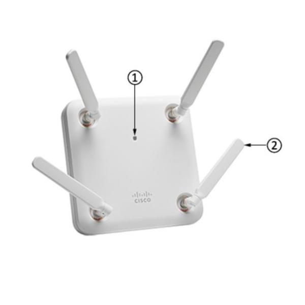256 MB Cisco Access Point AIR-AP1852E-B-K9 802.11AC Wave 2 4x4 External Antenna